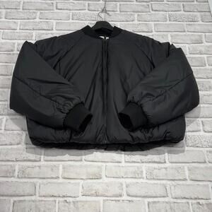 Babaton Black Puffer Bomber Jacket